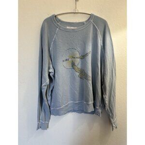 The GREAT Eagle Hawk Bird Sweatshirt Size 2 Women’s Casual Distressed Blue